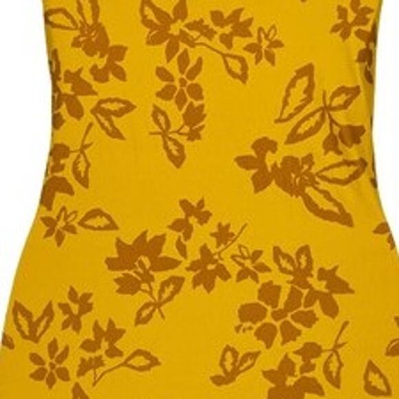 Swimsuit Classic Gathered Floral One-Piece in Floral 2 tone Yellow Print Size XL - Picture 6 of 8